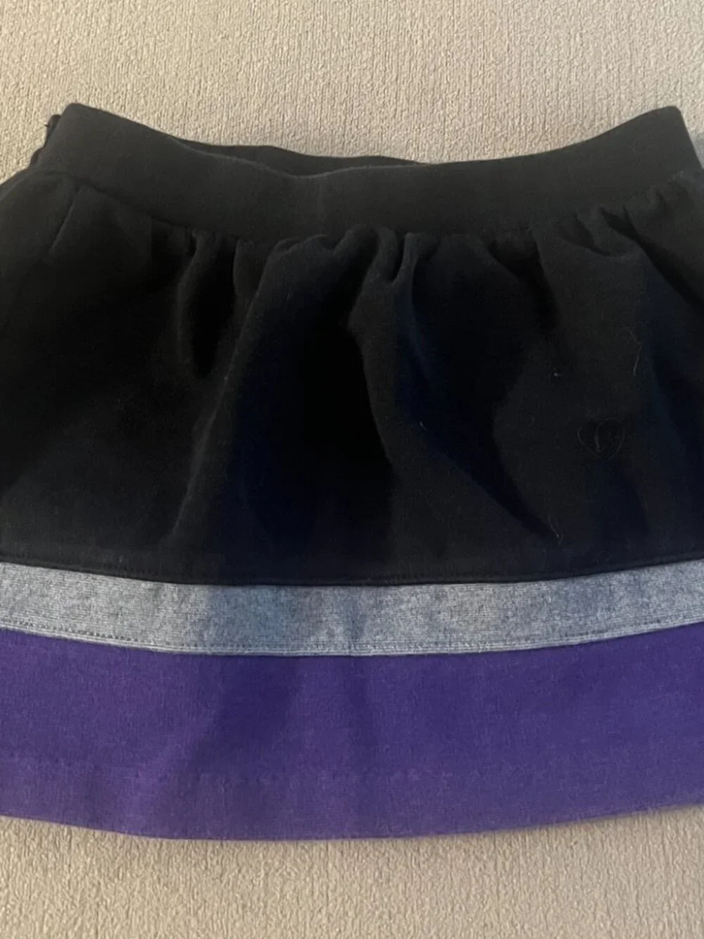 Janie and Jack baby Girls Black & Purple Skirt Size 12-18 Month